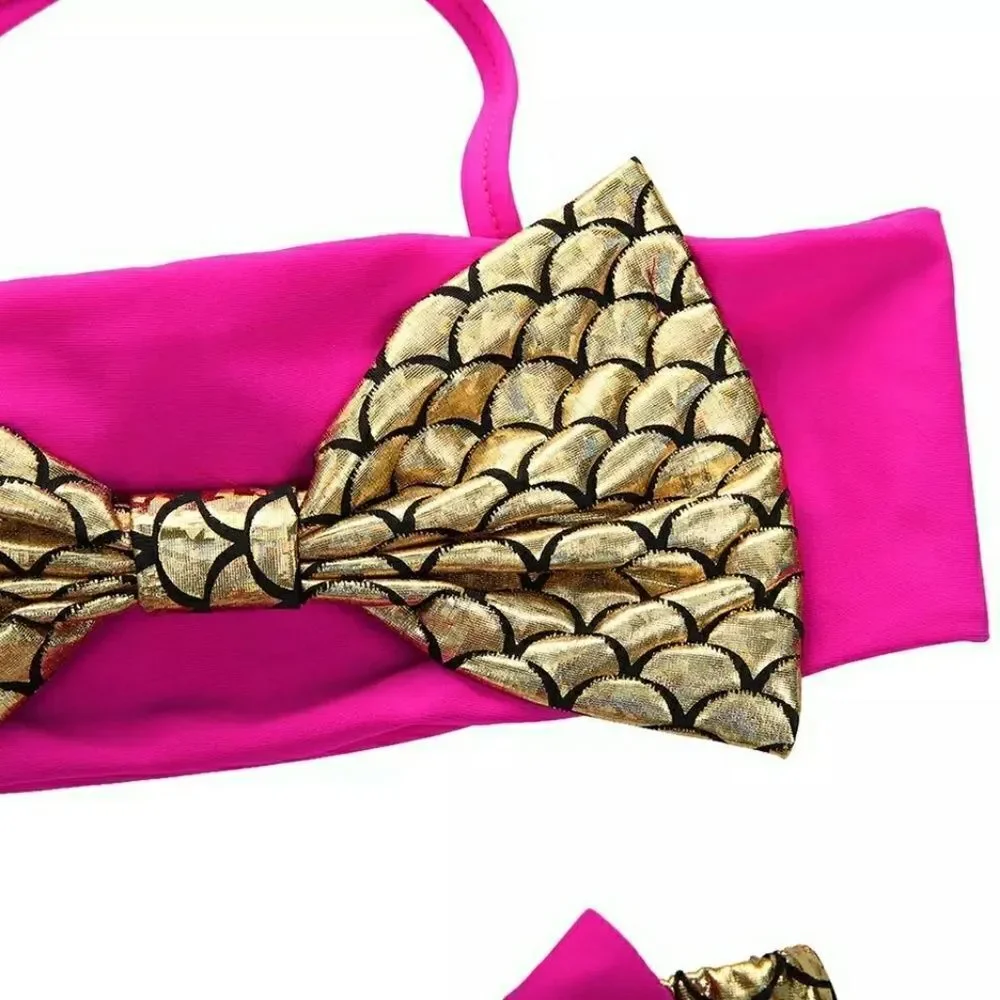2pc Holographic Mermaid Bathing Suit